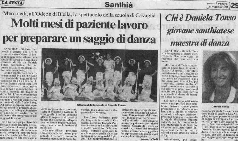  <br> Daniela maggio 1991 La Sesia